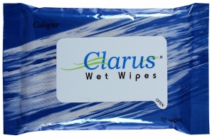 CLARUS WET WIPES COLOGNE 10`S