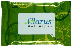 CLARUS WET WIPES LIME 30`S