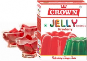 CROWN JELLY CRYSTALS STRAWBERRY  90G