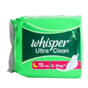 WHISPER ULTRA CLEAN XL WINGS 15 PADS