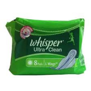 WHISPER ULTRA CLEAN L WINGS 8 PADS