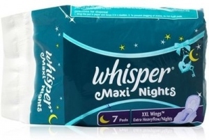 WHISPER MAXI NIGHTS XL WINGS 7 PADS