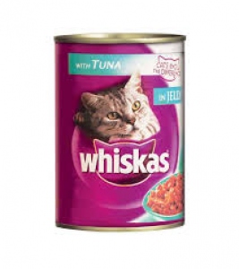 WHISKAS WITH TUNA IN JELLY TIN 400G