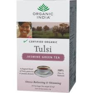 ORGANIC INDIA TULSI GREEN TEA JASMINE 18 T BAGS
