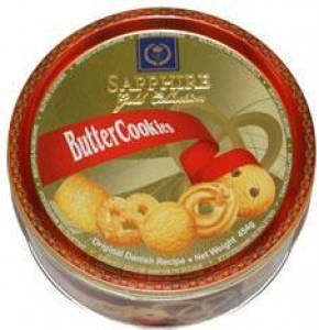 SAPPHIRE GOLD COLLECTION BUTTER COOKIES TIN 400G